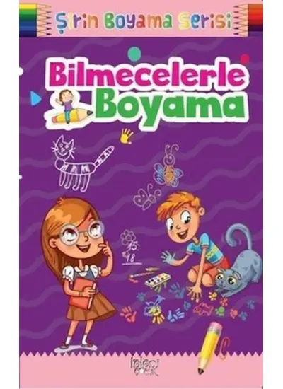 Çocuklar için Okul Öncesi Şirin Boyama Kitabı - Bilmecelerle Boyama  (4022)