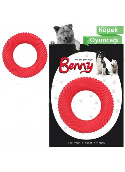 Benny Köpek Oyuncağı Yuvarlak 9,5 cm Kırmızı