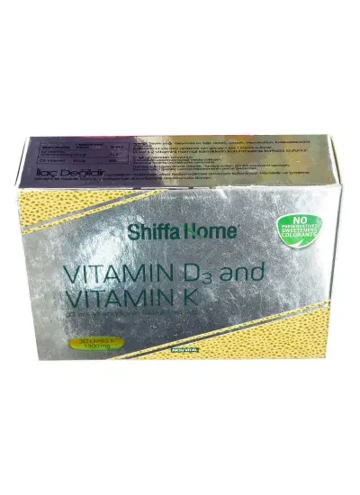 Shiffa Home D3 ve K Vitamini Yumuşak 1300 Mg x 30 Kapsül