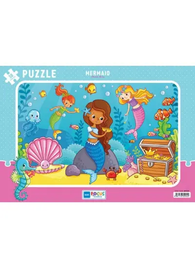 Blue Focus Mermaid (Deniz Kızı) Puzzle 30 Parça  (4022)