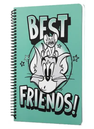 Tom And Jerry Best Friends Spiralli Defter Yeşil  (4022)