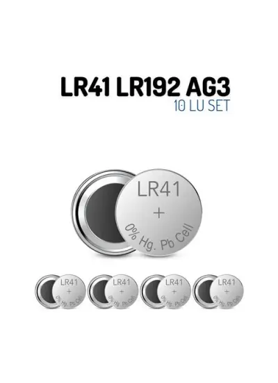 LR41 LR192 AG3 1.55V 10 Adet Alkaline Pil