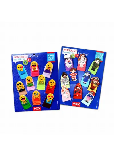 2 Set - 20 Parça  Emojiler ve Meslekler Parmak Kukla