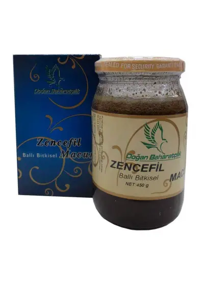 Zencefilli Ballı Bitkisel Karışım Cam Kavanoz 450 Gr