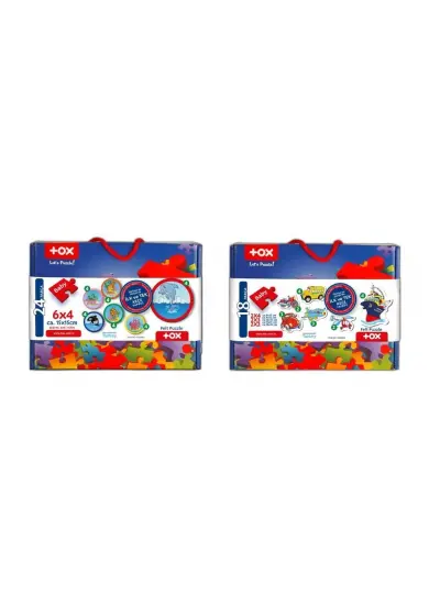 12 Set - 42 Parça  Deniz Canlıları ve Ulaşım Araçları 2+ Keçe Yapboz - 2 Yaş Puzzle