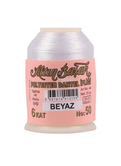 Altınbaşak Oya ve Dantel İpi 20 gr - No: BEYAZ