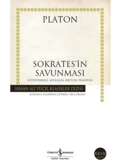 Sokrates’in Savunması- Hasan Ali Yücel Klasikleri  (4022)