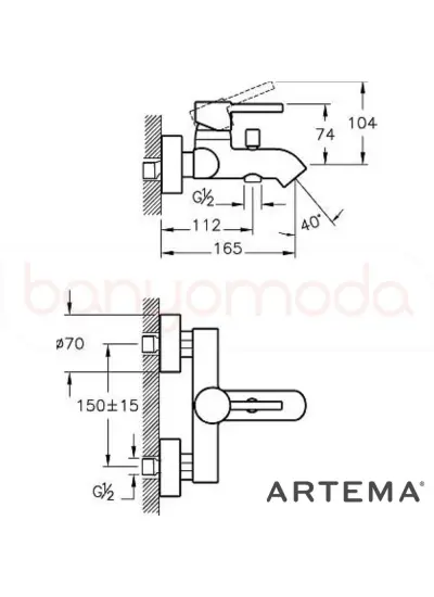 Artema A41994 Minimax S Banyo Bataryası