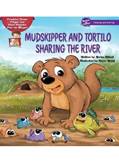 Mudskipper And Tortilo Sharing The River Creative Drama Finger and Hand Puppets Pop-up Staged  (4022)