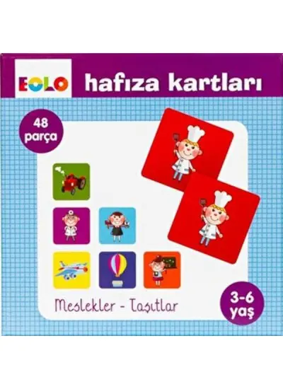 Hafıza Kartları-Meslekler - Taşıtlar  (4022)