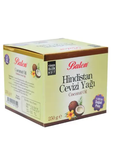 Hindistan Cevizi Yağı Soğuk Pres 250 Gr Cam Şişe