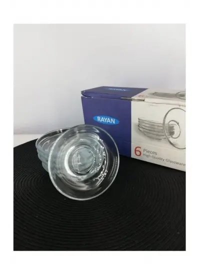 Çay Tabağı 6lı Underline Cam-LSNY3009