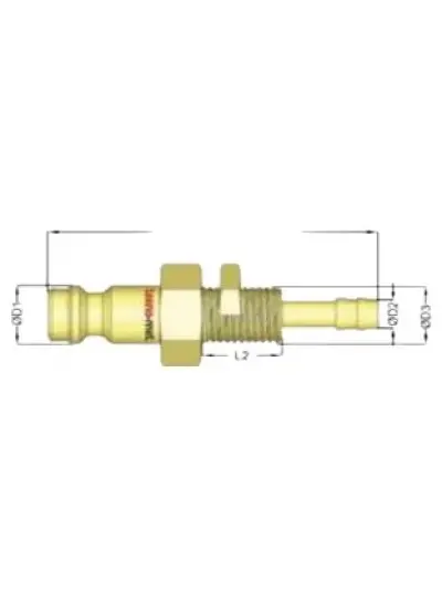 PNÖMATİK SARI OTOMATİK REKOR ( STOPER T26 SERİ JAK PERDE GEÇİŞLİ UÇ 6 MM )