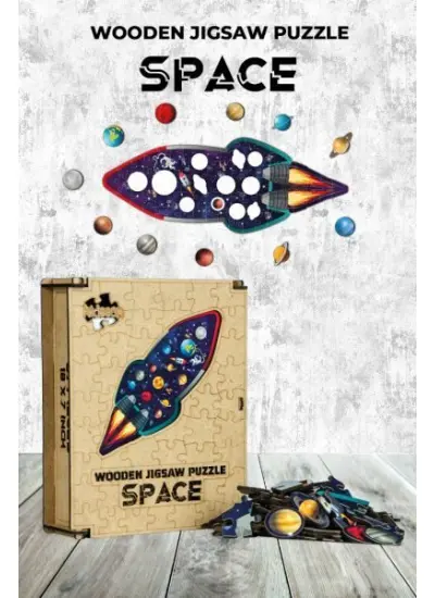 Ahşap Puzzle - Space (21 parça)  (4022)