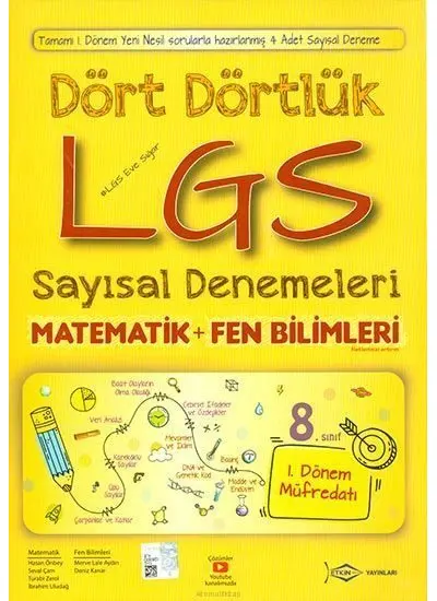 Etkin Dört Dörtlük LGS Sayısal Denemeleri (24,00 TL)  (4022)