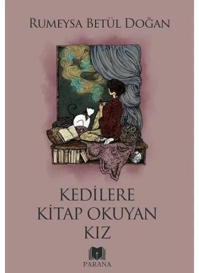 Kedilere Kitap Okuyan Kız  (4022)