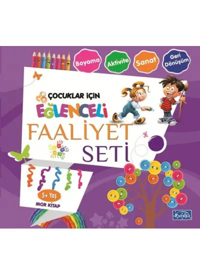 Eğlenceli Faaliyet Seti - Mor Kitap - 5+ Yaş  (4022)