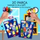 2 Set - 20 Parça  Meslekler ve Aile Üyeleri 20 Parça Parmak Kukla