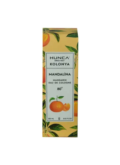 Mandalina Kolonyası 80 Derece Cam Şişe 250 ML - Eau De Cologne