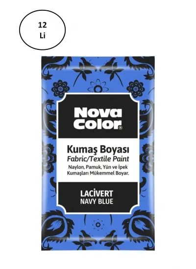 Nova Color Toz Kumaş Boyası Lacivert 12 Gr Nc-909 12li