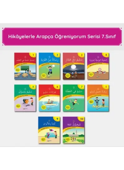 Hikayelerle Arapça Öğreniyorum  Serisi - 7. Sınıf Arapça Hikâye Seti  (4022)