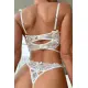 SİA Beyaz Dantelli Teddy Bodysuit 15084