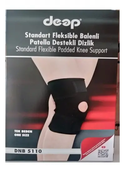 Dizlik Patella ve Ligament Destekli Fleksible Balenli Dizlik Standart