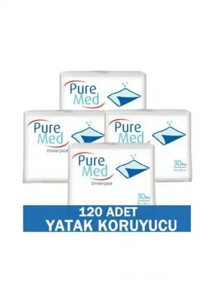 Hasta Altı Bezi Serme Yatak Koruyucu 60x90 30'lu * 4 Paket