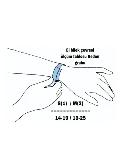 Fileli El Bilek Ateli (çift Taraflı) 2 Numara - Static Hand Wrist Airtex Fabric