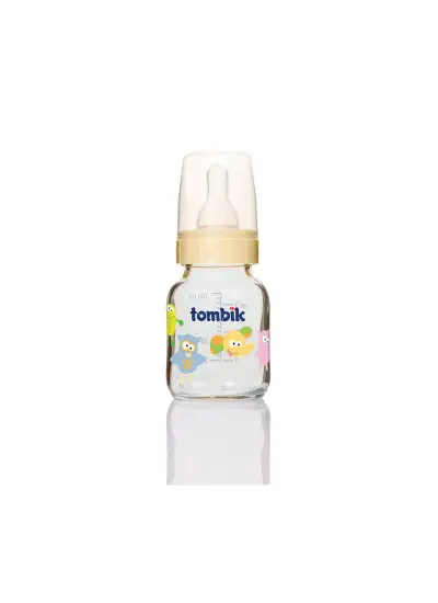 Tombik Şaşkın Hayvancıklar Serisi Cam Biberon 100 ml / Ekru