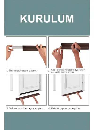 2 Adet Kapı Altı Rüzgar Önleyici Sünger Rüzgarlık Lüks Model Beyaz 90 Cm