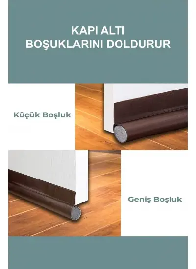 2 Adet Kapı Altı Rüzgar Önleyici Sünger Rüzgarlık Lüks Model Beyaz 90 Cm