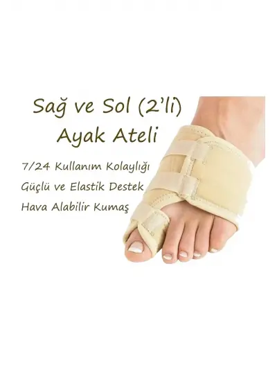 1 Çift (sağ Ve Sol) Halluks Valgus Gece Ateli Başparmak Bunyon Kemik Koruyucu Aparat