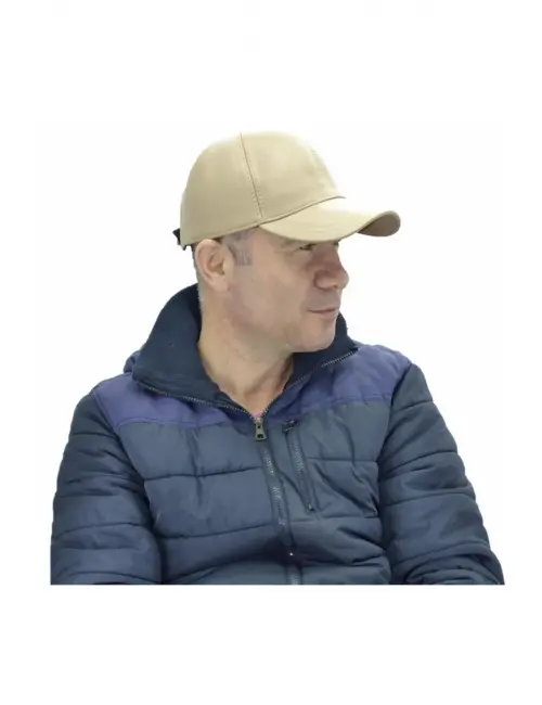 Ayarlanabilir Deri Şapka Bej