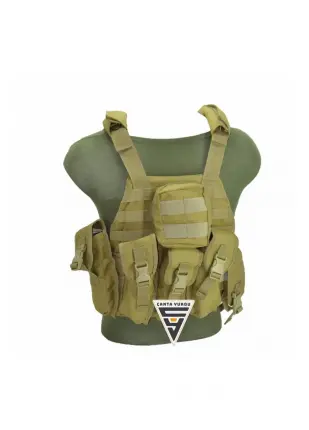 Ak47 Cordura Askeri Taktik Yelek Bej