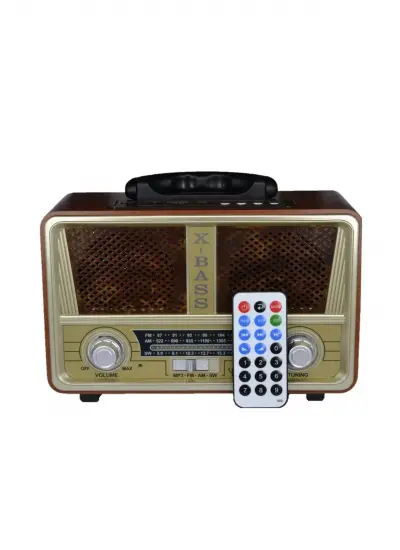 Retro Nostaljik Mdu112bt Radyo Bluetooth Kumandalı Usb/sd Müzik Çalar Radyo