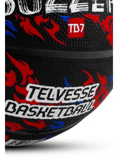 TB500 Buzzers Basketbol Topu Grafiti Kauçuk Dayanıklı Deep Channel Kabartmalı No:7