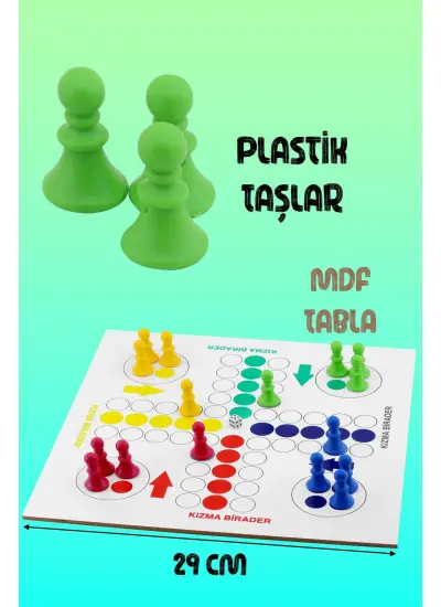 Kızma Birader Oyunu Akıl Hafıza Mantık Beceri Eğitici Zeka Strateji Oyunu Ludo Kutu Oyunu