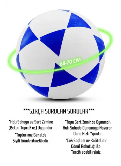 Meka Dayanıklı Kauçuk Futbol Topu Pompalı Set Tek Parça Üretim Soft Karışık Renk 380 Gram 5 Numara