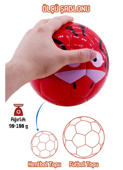 Hentbol Topu Renkli Parlak Katman Çocuk Mini Futbol Topu No:1 İç Mekan Minik Top