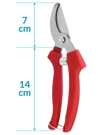 Aslankara Akman Budama Bağ Üzüm Makası Eğri Kırmızı 21 Cm