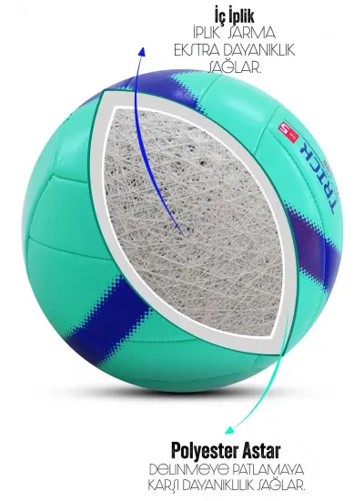 VT500 Trick Voleybol Topu Yumuşak Doku Semi-Pro İç-Dış Mekan Soft Touch 270 g No:5