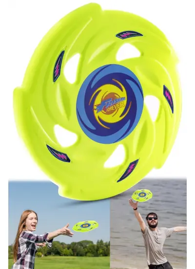 Frisbee Frizbi Fırlatma Diski Disk Atma Oyunu Çocuk Yetişkin Plaj Bahçe Oyuncak 24 Cm Neon