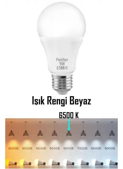 8 ADET 9W Beyaz LED E27 Ampul Tasarruflu Lamba 6500 K Beyaz Işık 800 Lümen 9W=60W