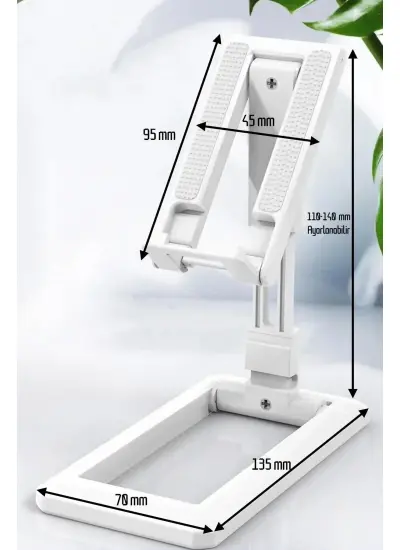 Telefon Standı Katlanabilir Ayarlı Yer Kaplamaz Masaüstü Telefon Tutucu
