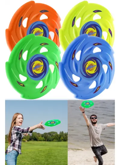 4lü Frisbee Frizbi Fırlatma Diski Disk Atma Oyunu Çocuk Yetişkin Plaj Bahçe Oyuncak 24 Cm