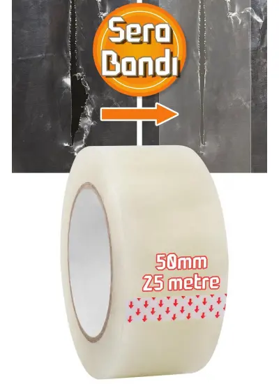 Sera Bandı Sera Naylonu Tamir Bandı UV Dayanıklı Yüksek Yapışkan PE Greenhouse Tape 50mm X 25 Metre