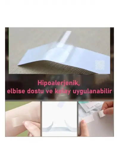 Bondit Dekolte Takı Kıyafet Sabitleme Bandı Elbise Kaydırmaz Bant 24 Adet