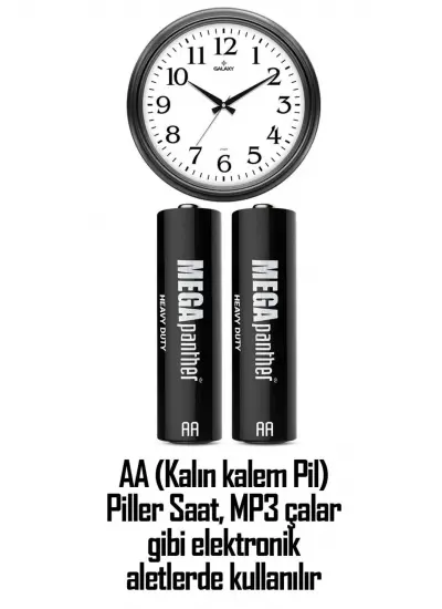 4lü AA R6 Kalın Kalem Pil Saat Pili Zn-C 1.5V