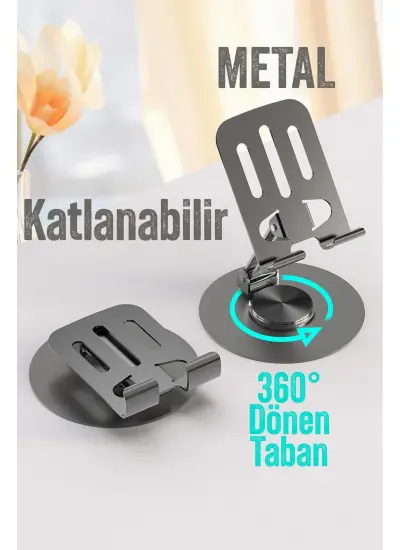 Ayarlanabilir Metal Katlanabilir Telefon Tutucu Tablet Standı Yüksek Kalite 360° S013